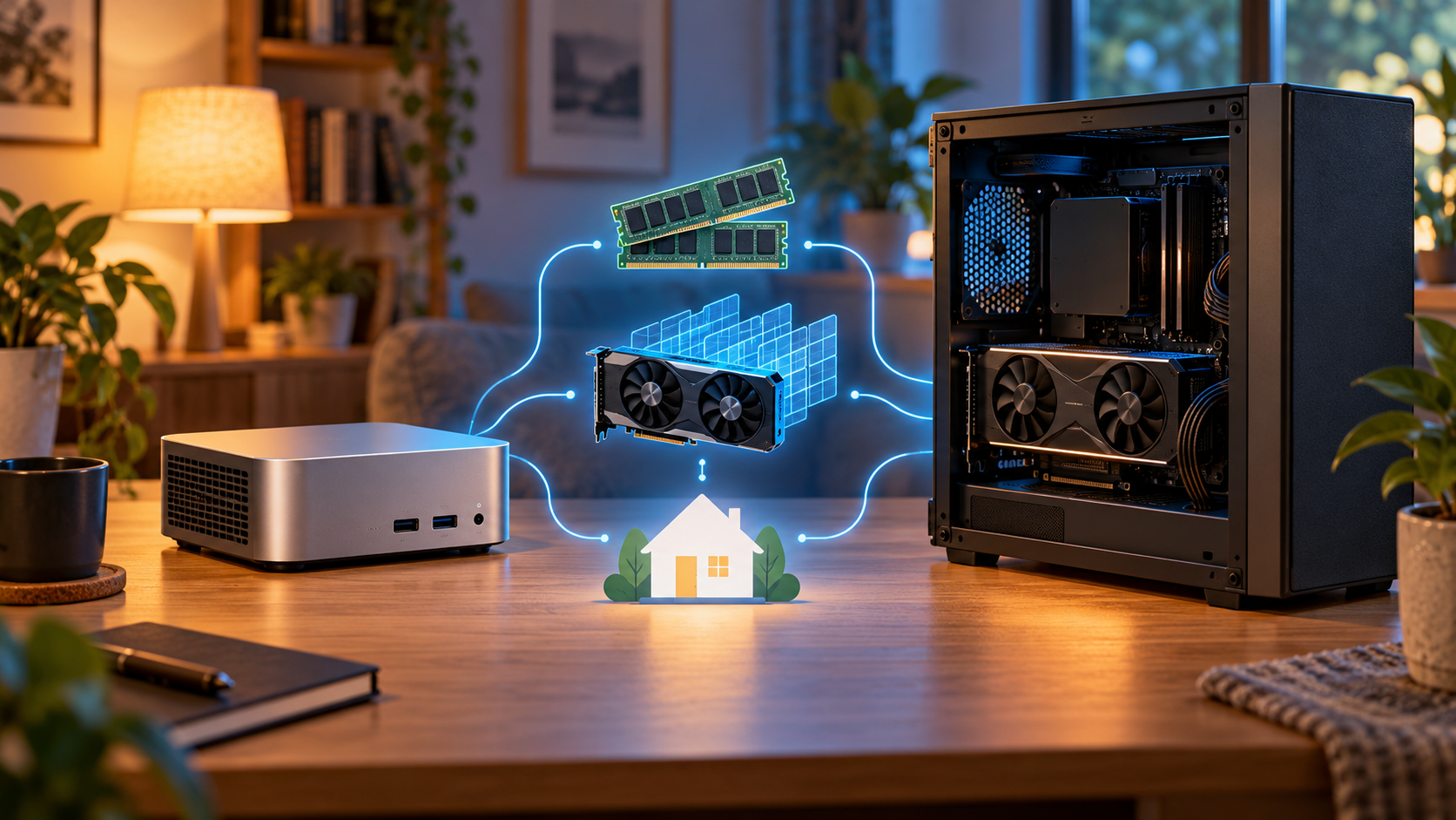 Mac mini a stolní počítač s grafickou kartou jako dvě možnosti pro domácí AI server.